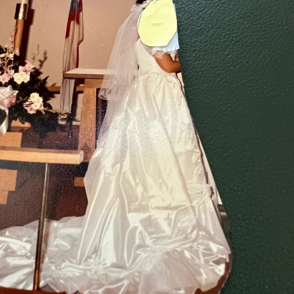 Wedding Dress with train, Petticoat, Veil - Picture 3 of 8